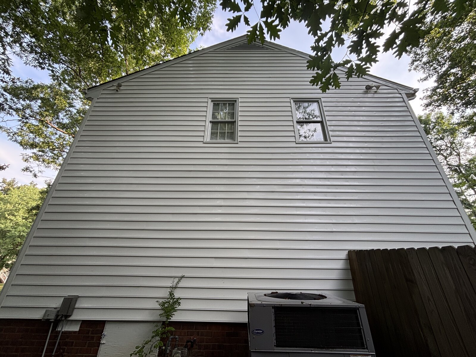 House siding after soft washing